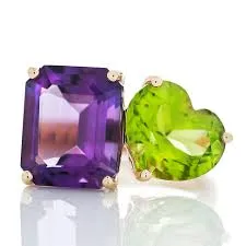 Amethyst with Peridot