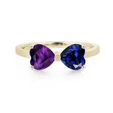 Amethyst with sapphire ring